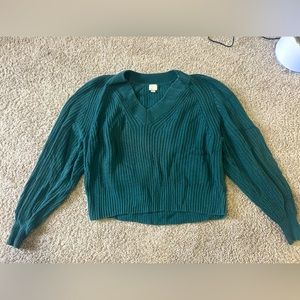 A new day oversized teal v neck sweater